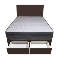 Dormitorio Turin + 2 Cajones 2 Plz + Cabecera - Chocolate