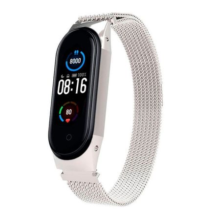 Correa Milanese Imantada para Xiaomi Band 5 6 Plateado Correa Milanese Imantada para Xiaomi Band 5 6 Plateado