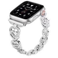 Correa corazon de acero para watch 38 40 41mm y 42mm serie 10 plata