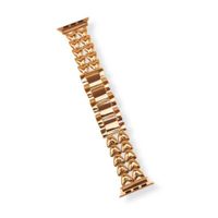 Correa doble corazon de acero para watch 42 44 45 46 49mm dorado