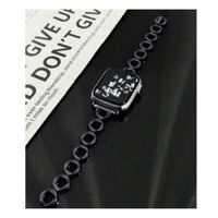Correa Para Applewatch Y Watch Acero Rings Anillo 42 44 45 49mm Negro