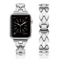 Correa de acero inoxidable para watch Glam 42 44 45 49mm plateado