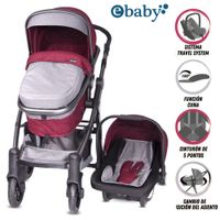 Coche Moisés de Lujo «TAINY DELUXE» con Portabebé Red