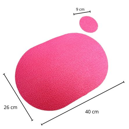 Set de Individuales y Portavasos en Rojo Pack de 6 Unidades Set de Individuales y Portavasos en Rojo Pack de 6 Unidades