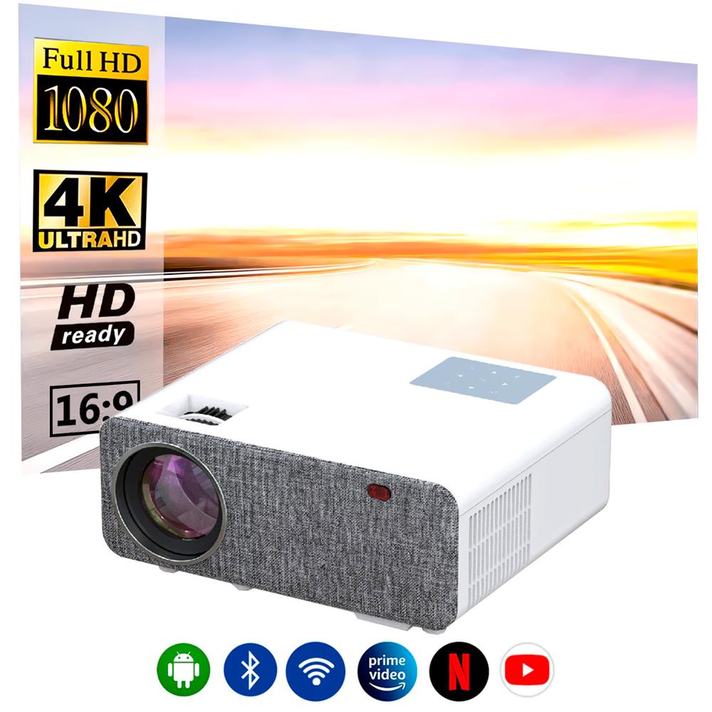 Proyector Smart Sd500 FullHD + Ecran 100 Pulgadas Gris