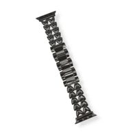 Correa doble corazon de acero para watch 42 44 45 46 49mm negro
