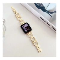 Correa Para Applewatch y Watch Acero Chanel 42 44 45 49mm Dorado
