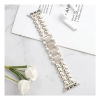 Pulsera para Watch de metal doble corazon 42 44 45 49mm starlight