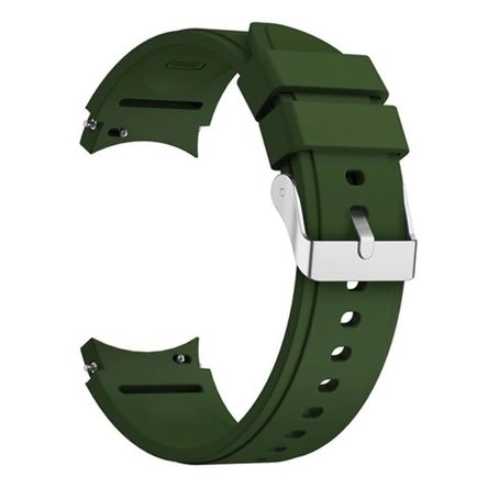 Correa de silicona samsung watch 4  5  5 pro  6  7  fe verde militar