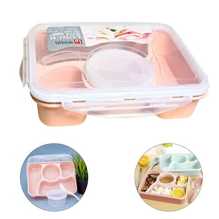 Taper Lonchera Contenedor de Alimentos con Divisiones Rosa (COC043RS)