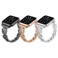Correa corazon de acero para watch 38 40 41mm y 42mm serie 10 negro