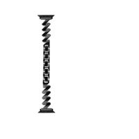Correa de acero inoxidable para watch Zigzag 42 44 45 49mm negro