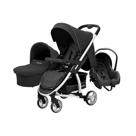 Coche Cuna Carestino London Moisés 3 en 1 Negro