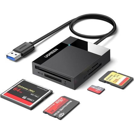 Lector de Memorias 4 en 1 UGREEN USB 3.0 SD Micro SD TF Tipo C 5Gbps