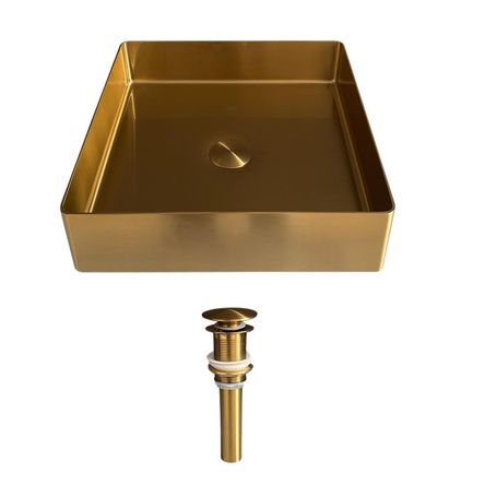 Lavabo de Lujo para Baño XM LA30407-4040 Acero Inoxidable 304 Dorado Lavabo de Lujo para Baño XM LA30407 4040 Acero Inoxidable 304 Dorado Lavabo de Lujo para Baño XM LA30407-4040 Acero Inoxidable 304 Dorado Lavabo de Lujo para Baño XM LA30407 4040 Acero Inoxidable 304 Dorado