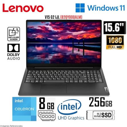 Laptop Lenovo V15 G2 IJL Intel Celeron N4500 8GB RAM 256GB SSD 15.6 Pulg. FHD - 82QY00QALM 82QY00QALM
