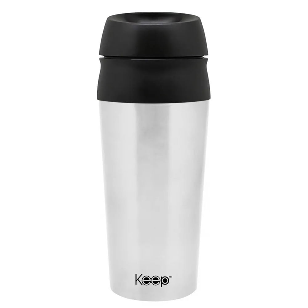 Vaso Mug Keep Botón 450ml Negro