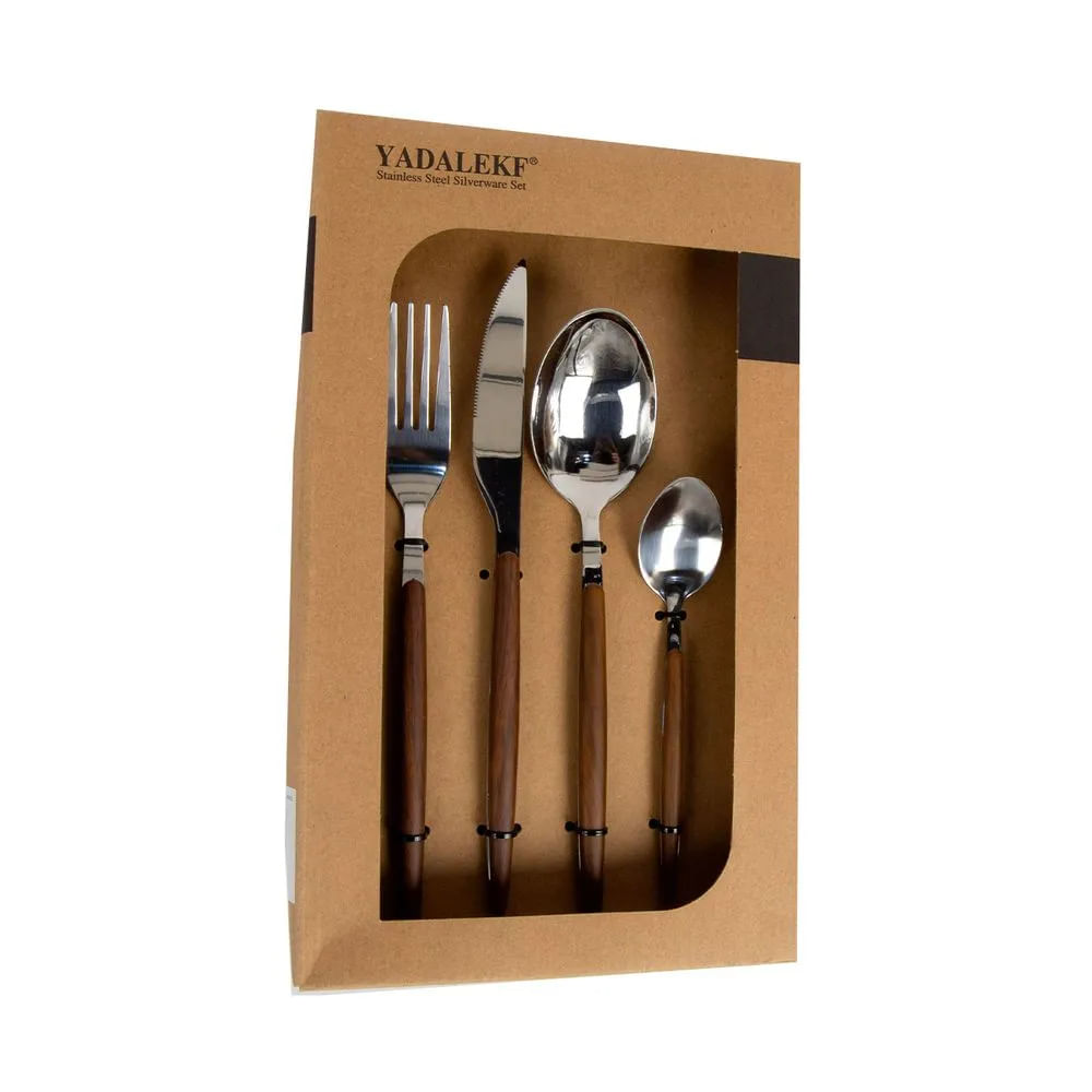 Set de Cubiertos ICHIMATSU de 16 Piezas con Mango de Madera – 10286558