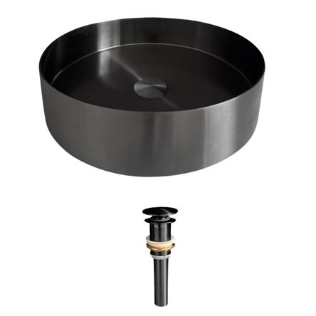 Bowl de Acero para baño XM LA30401-R38 Acero Inoxidable 304 Negro Bowl de Acero para baño XM LA30401-R38 Acero Inoxidable 304 Negro