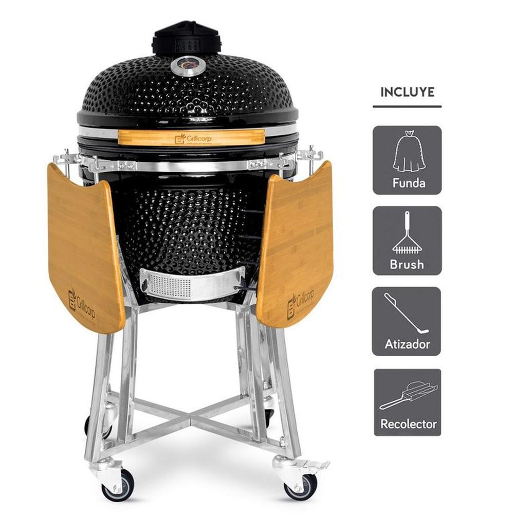 Kamado Clásico 20 Negro con regalos básicos