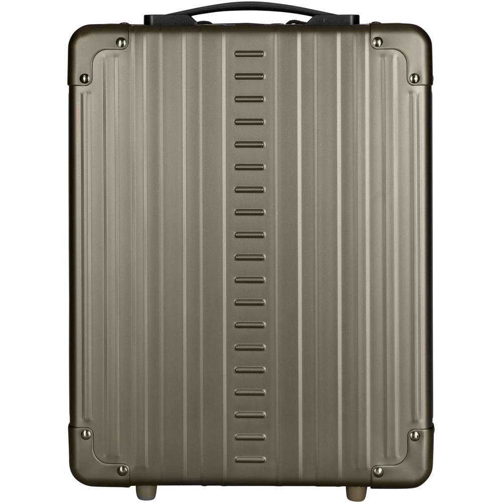 Mochila de Aluminio Duro Aleon (16"", Bronce) con Bolsillos Interiores, Funda para Laptop Removible