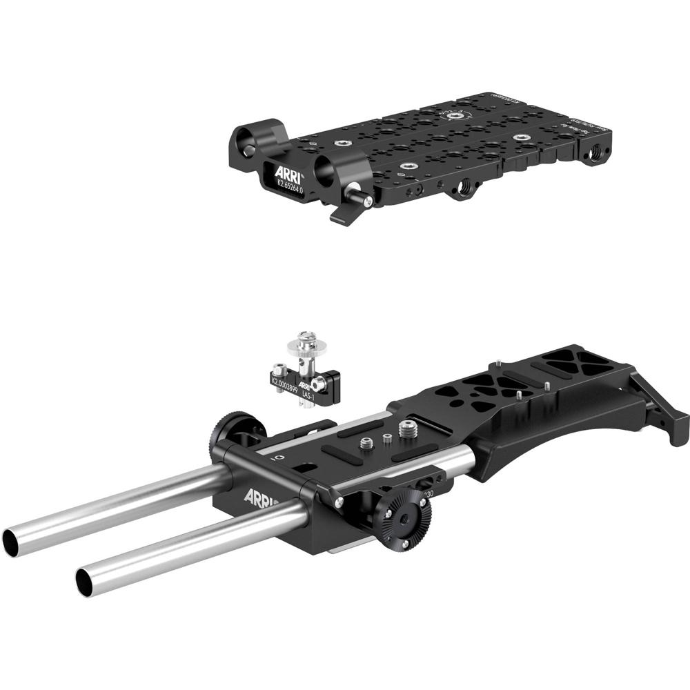 Set Básico ARRI para Cámaras Sony FS7M2/FX9: Placa de Hombro VCT, Soporte de Adaptador de Lente LAS