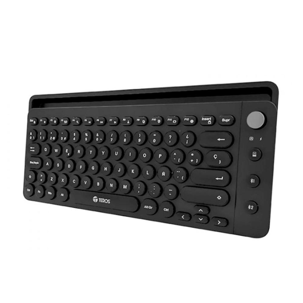 TECLADO INALAMBRICO TEROS TE-4064N 2.4 GHZ, BLUETOOTH 3.0 / 5.2, 80 TECLAS, NEGRO P/N: TE-4064