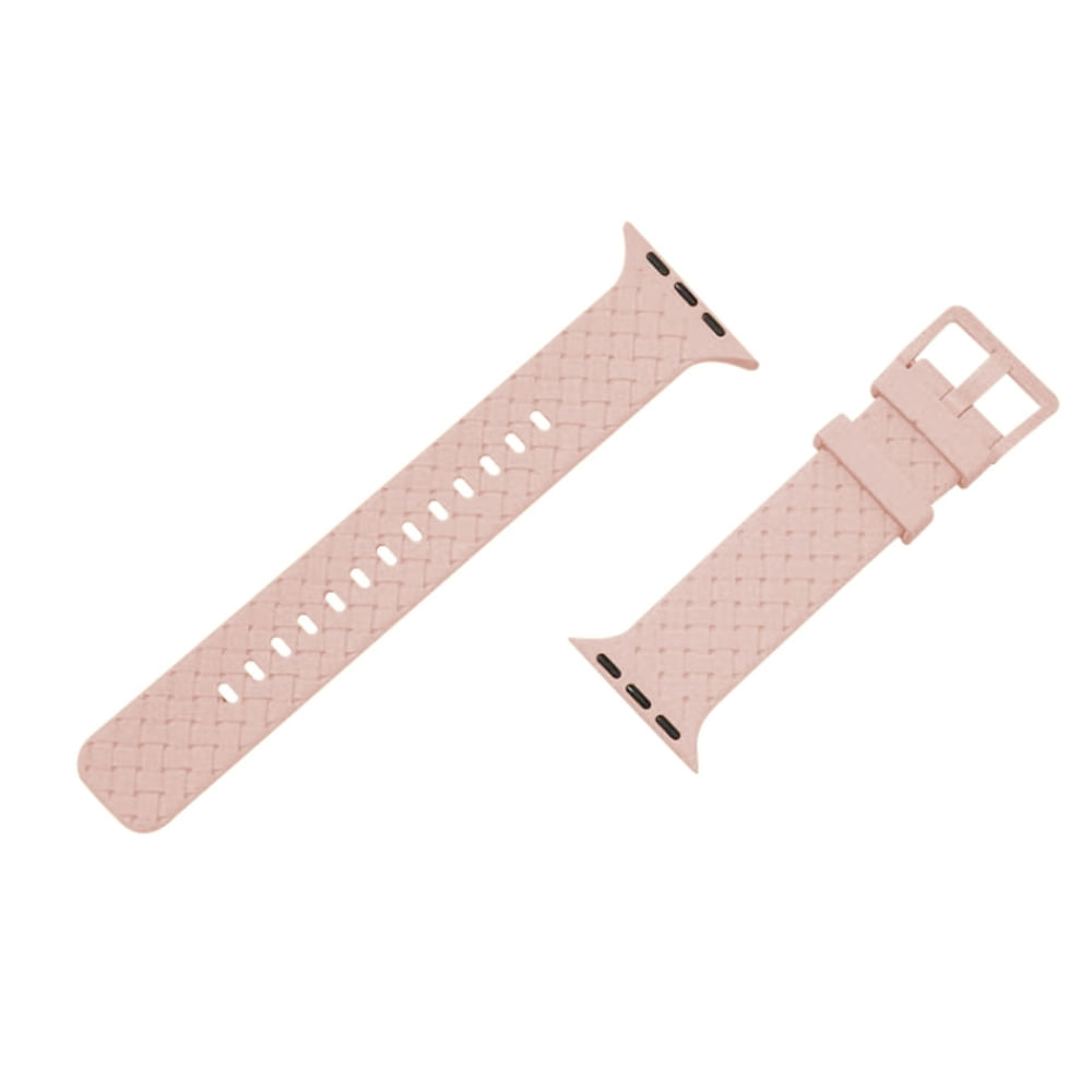 Correa silicona labrada para watch 38-40-41-42 mm serie 10 rosado