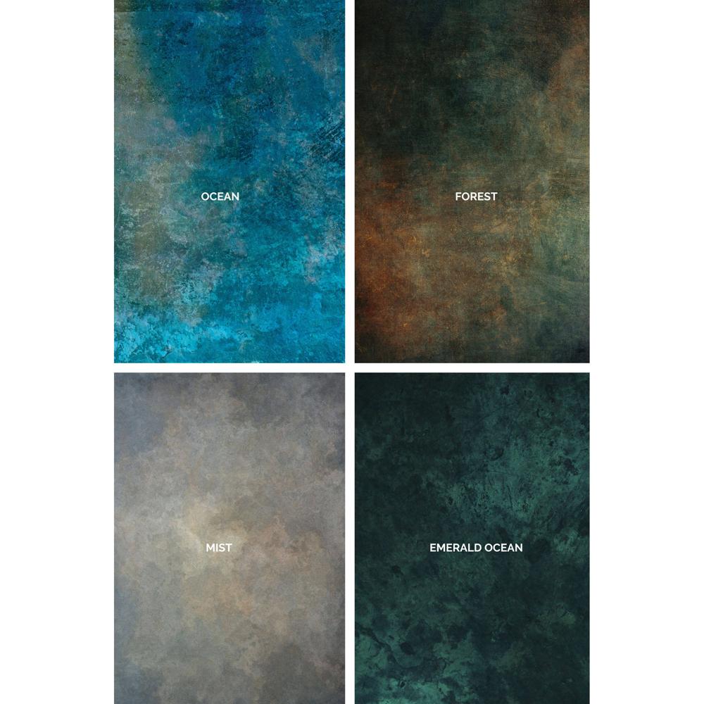 Fondos de Fotografía Portátiles Best Ever - 2 Fondos Reversibles (Océano, Bosque) 24 x 36"" - 100% I