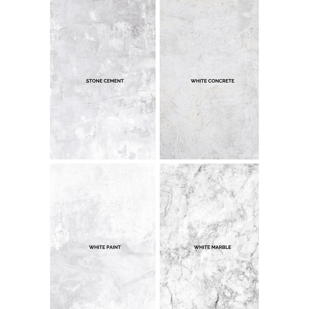 Fondos de Fotografía Portátiles Best Ever (Blanco, 24 x 36"") - 2 Fondos Doble Cara, 4 Superficies,