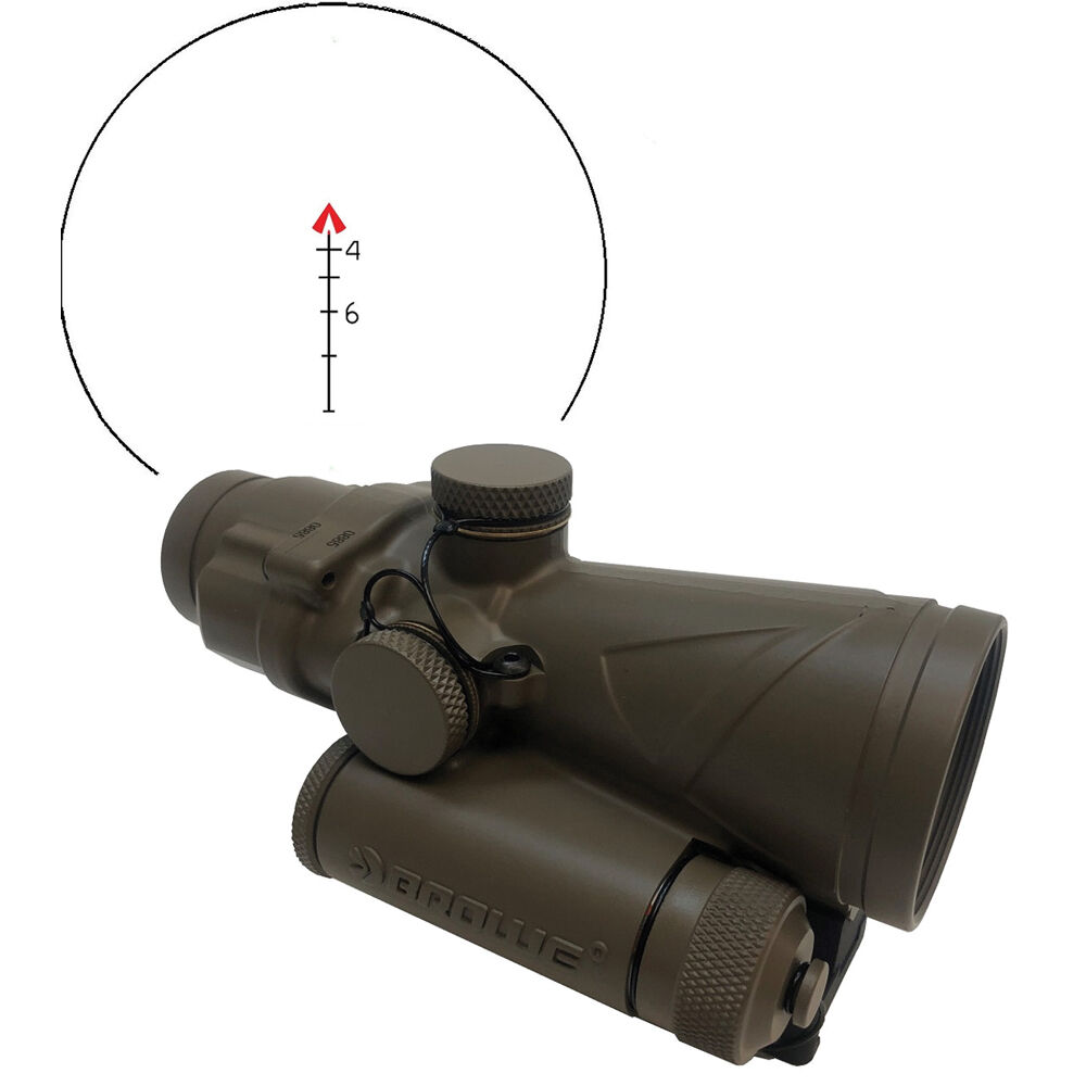 BROWE 4x32 Óptica Táctica para Riflescope (Retícula Chevron Roja 5.56mm, Carcasa de Aluminio en Tie