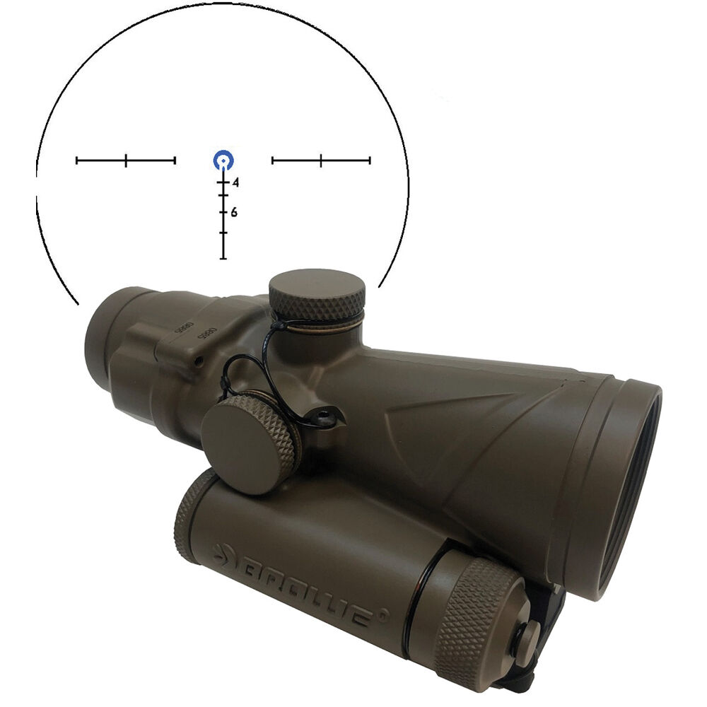 BROWE 4x32 Óptica Táctica para Riflescope (Retícula de Caballo Azul y Punto 5.56mm, Carcasa de Alum