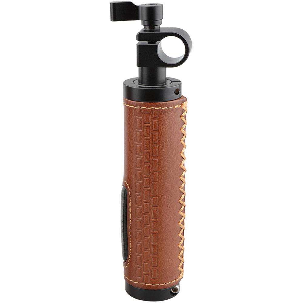 CAMVATE Empuñadura de Cuero con Montaje de Varilla de 15mm, Construcción de Aluminio, Rosca de Mont