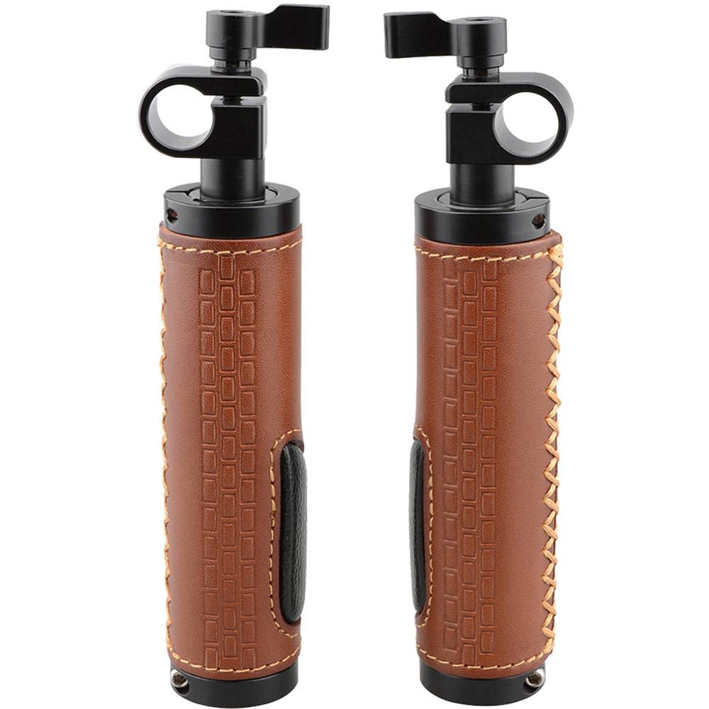 CAMVATE Agarre de Cuero para Montaje en Barra de 15mm (Juego de 2) - Diseño de Montaje en Barra Úni