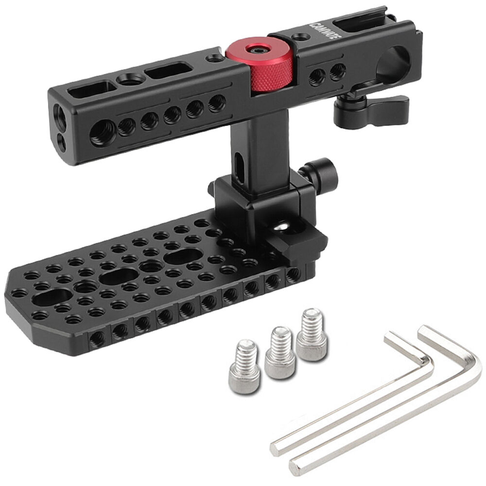 CAMVATE NATO Top Handle Cheese Plate para Blackmagic Design URSA Mini (Perilla Roja) - Diseño Ergon