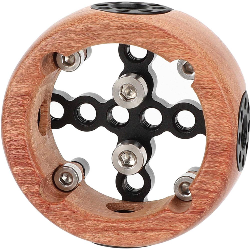 CAMVATE Empuñadura de Madera con Montaje de Tornillo 1/4""-20 (Redonda) - Uso Izquierdo o Derecho, E