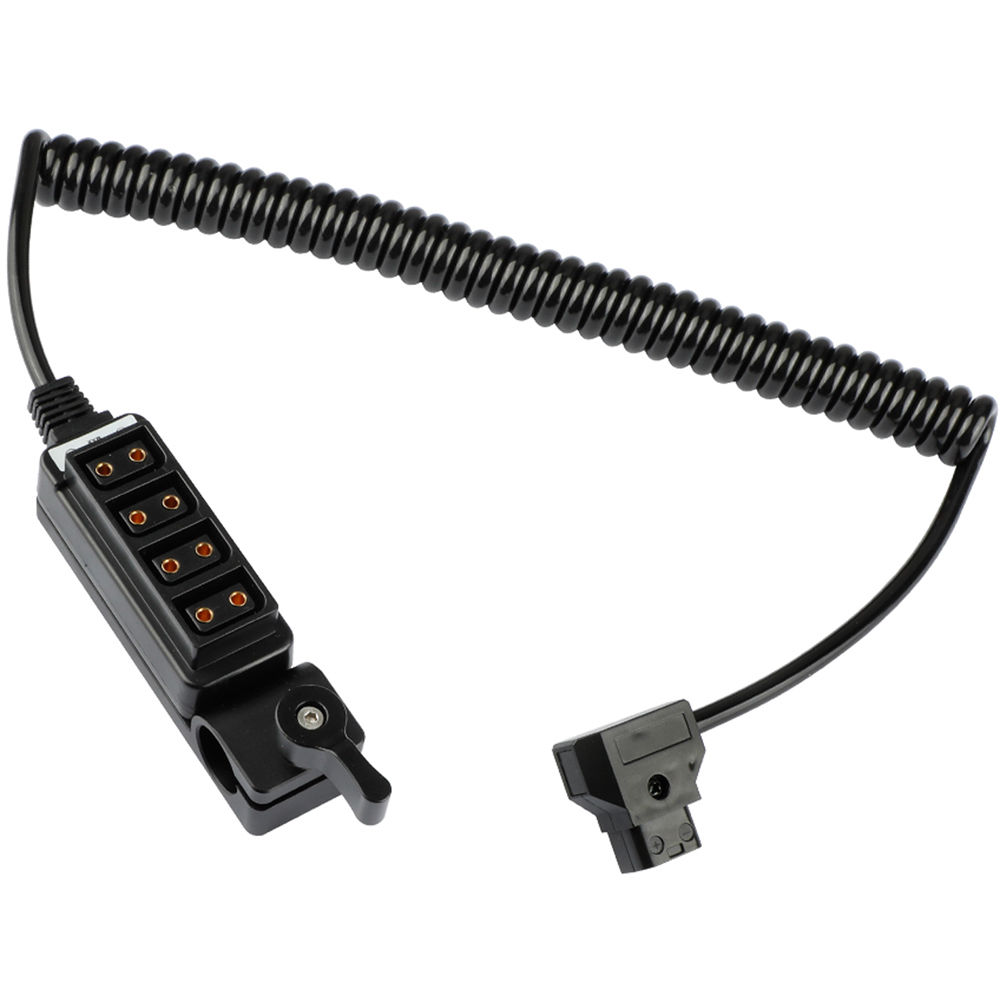 CAMVATE Cable D-Tap Macho a Hub Femenino de 4 Puertos con Abrazadera para Varilla de 15mm - Corrien