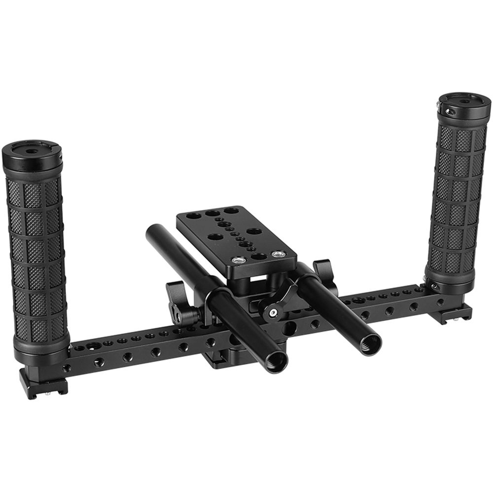 CAMVATE Rig de Cámara con Placa QR Arca, Sistema de Varillas de 15mm y Empuñaduras de Goma