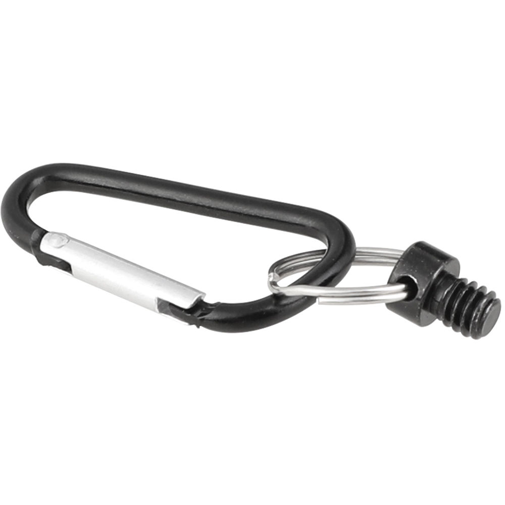 CAMVATE Anillo Dividido con Tornillo 1/4""-20 y Mosquetón - Construcción de Aluminio y Acero Inoxida