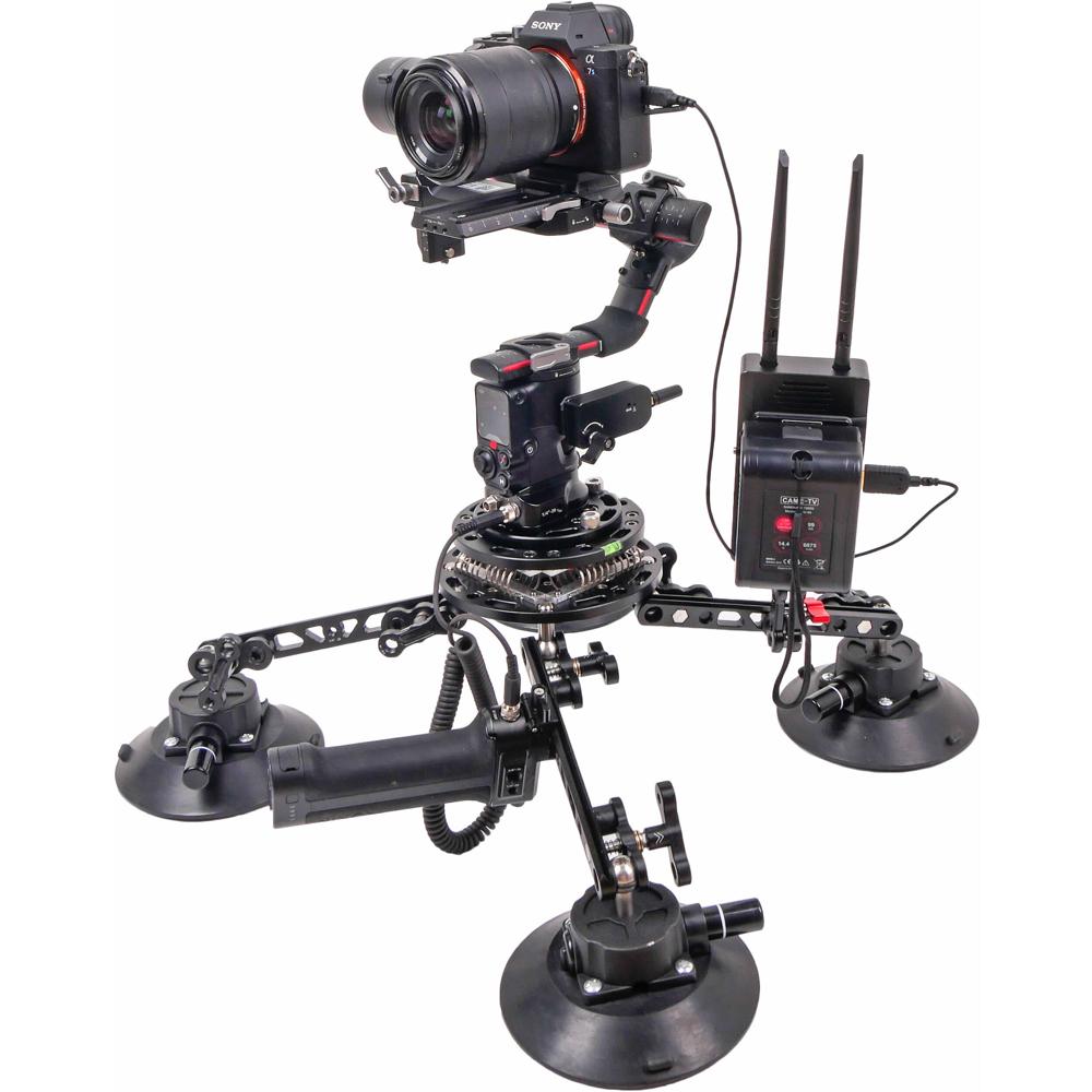CAME-TV 4-Arm Suction Mount Kit with Power Adapter & Wireless Remote for Ronin RS2