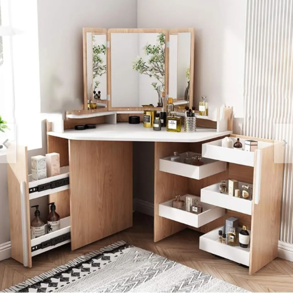 TOCADOR ESCRITORIO MODERNO NACION MUEBLES COLOR MARRON