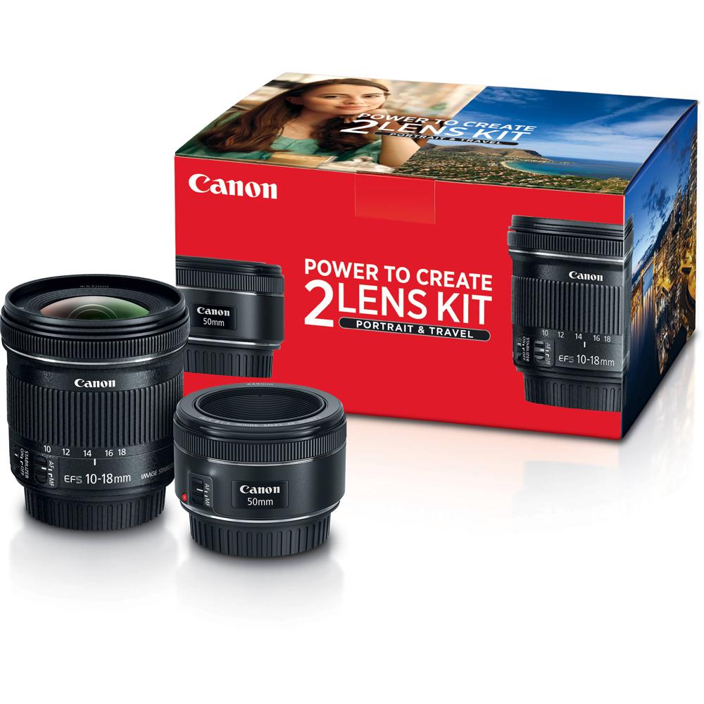 Kit de Lentes Canon Portrait & Travel 2: EF 50mm f/1.8 STM y EF-S 10-18mm f/4.5-5.6 IS STM