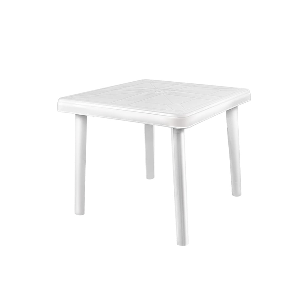 Mesa Plástica Cuadrada Cielito Irsa Plast Blanco