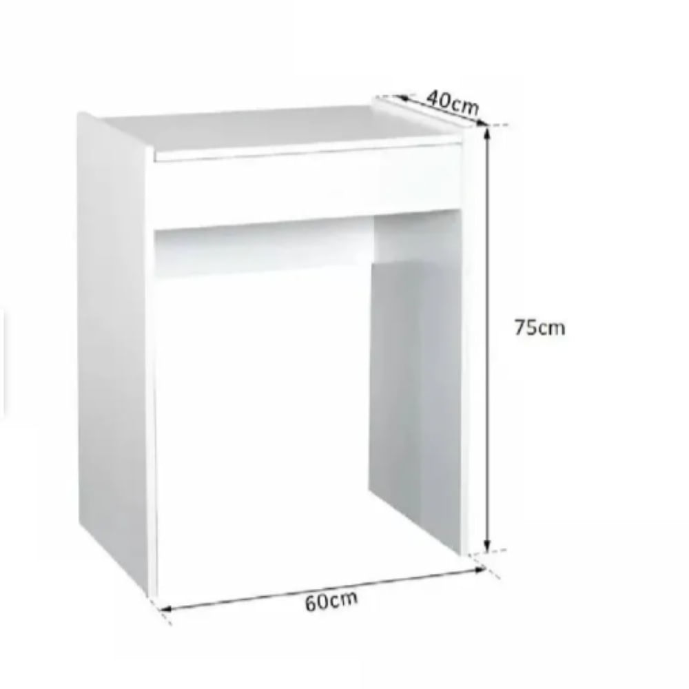 TOCADOR CON ESPEJO FUNCIONAL NACION MUEBLES COLOR BLANCO