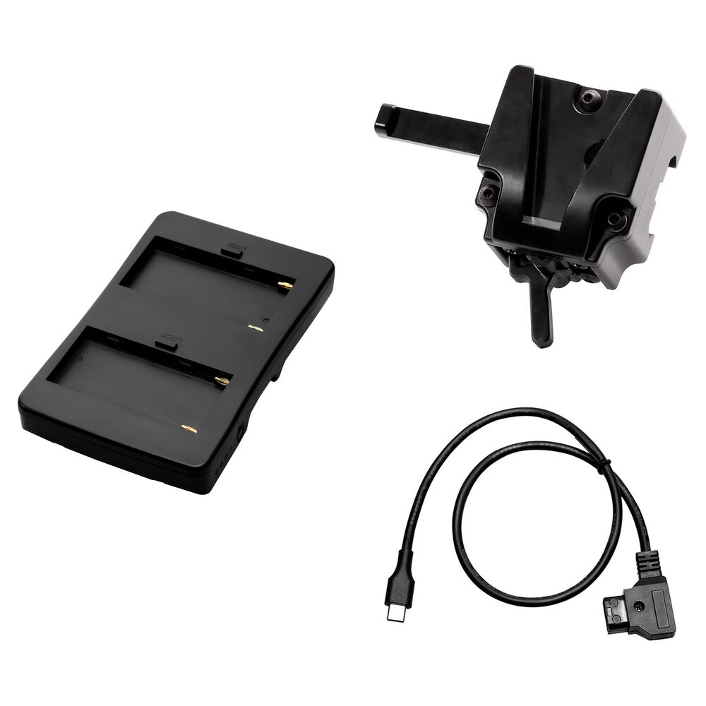 Adaptador V-Mount COLBOR y Kit de Placa Adaptadora de Batería NP-F para Alimentar Luces LED