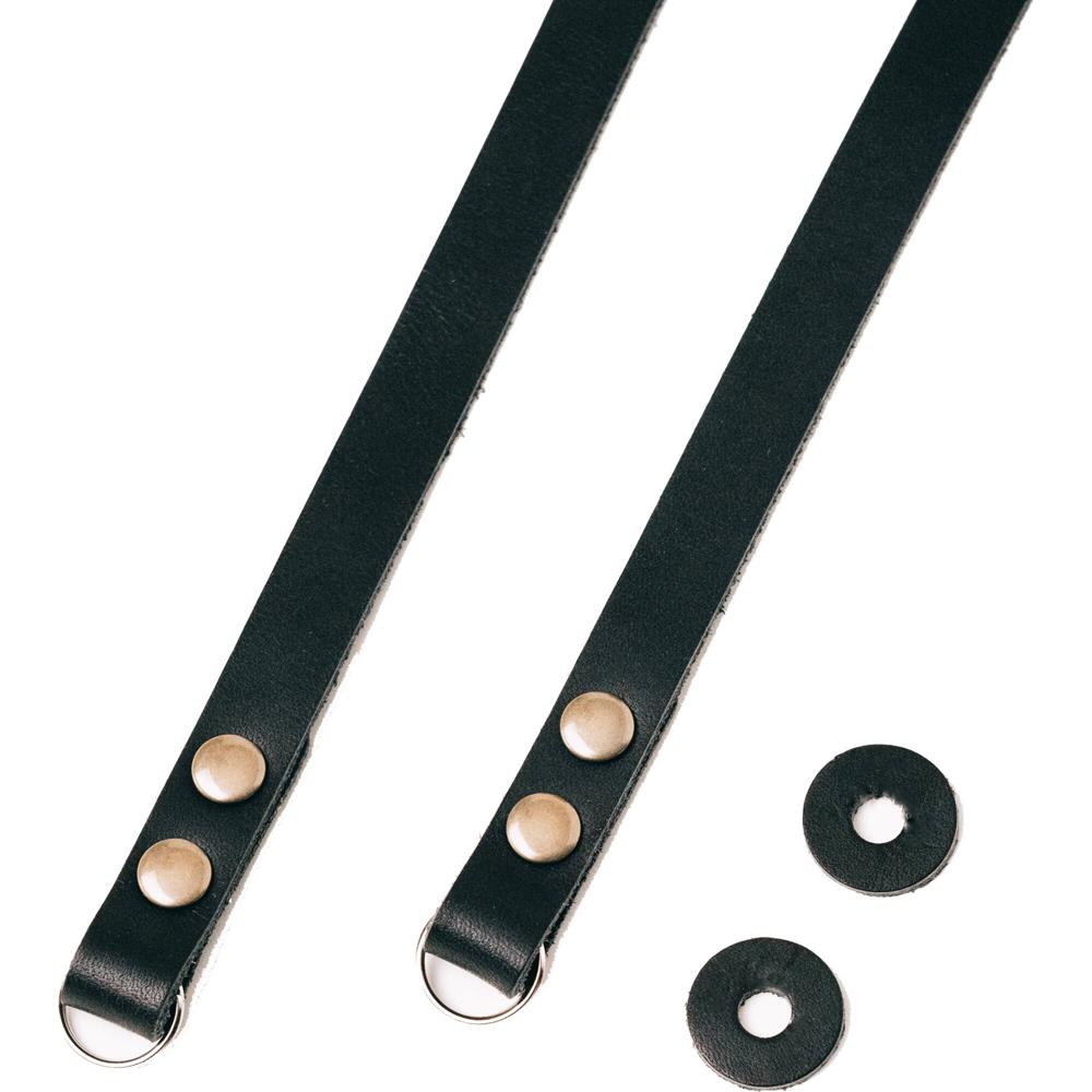 Clever Supply Co. Original Skinny Strap (Negro) - Correa de Cuero Real para Cámaras Pequeñas con Re