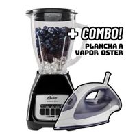 Licuadora Oster 2 Velocidades 800W Negra BLSTKAGBPB + Plancha Oster