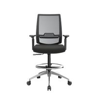 Silla Cajero Ergonómica Con Apoyabrazos Think Negro Alumnio Ofideas
