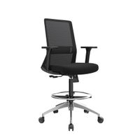Silla Cajero Ergonómica Con Apoyabrazos Twist Negro Aluminio Ofideas