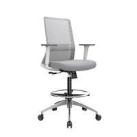 Silla Cajero Ergonómica Con Apoyabrazos Twist Gris Aluminio Ofideas
